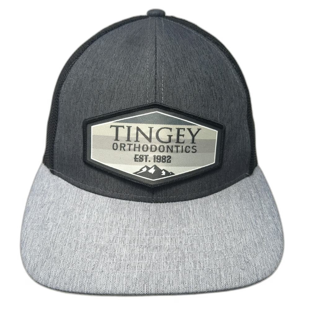 Outdoor Cap Trucker Hat Gray One Size Tingey Orthodontics Snapback Mesh Back